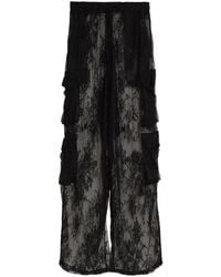 Amir Slama - Pantalones De Encaje Con Volantes - Lyst