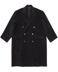 Balenciaga - Manteau en laine vierge à boutonnière croisée - Lyst