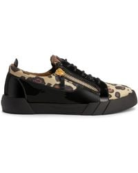 Giuseppe Zanotti - Frankie Sneakers Mit Leoparden-Print - Lyst