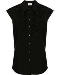 P.A.R.O.S.H. - Sleeveless Embroidered Shirt - Lyst