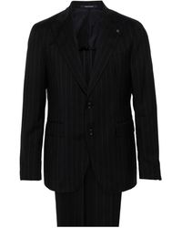 Tagliatore - Dark Pinstriped Double-Breasted Wool Suit - Lyst
