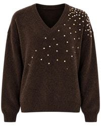 Kocca - Sequin-Embellished V-Neck Sweater - Lyst