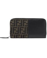 Fendi - Ff Jacquard Zip Around Wallet - Lyst