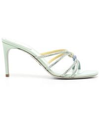 Rene Caovilla - Crystal-Embellished 90Mm Leather Sandals - Lyst