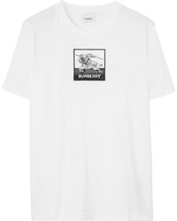 Burberry - 'Margot' T -Shirt mit Ekd -Stickerei - Lyst