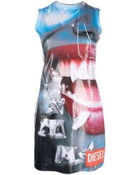 DIESEL - Mini-jurk Met Print - Lyst