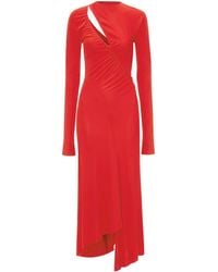 Victoria Beckham - Cut Out Detail Vestito rosso - Lyst