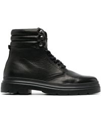 Calvin Klein - レースアップ レザーアンクルブーツ - Lyst