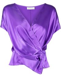 Michelle Mason - Open-Neck Top - Lyst