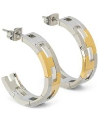 Trussardi - Cut-Out Hoop Earrings - Lyst