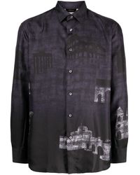 Brioni - Graphic-print Silk Shirt - Lyst