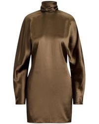 Ralph Lauren - Candi Scarf-Neck Mini Dress - Lyst