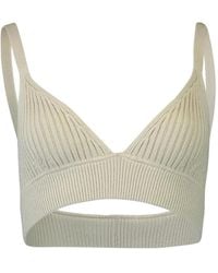 Michael Kors - Ribbed Cashmere Bra Top - Lyst