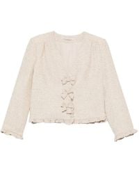Alessandra Rich - Sequined Bow-Embellished Jacket - Lyst