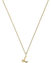 Missoma - Mini Initial L Pendant Necklace - Lyst