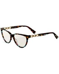 Moschino - Tortoiseshell-Effect Cat-Eye Glasses - Lyst