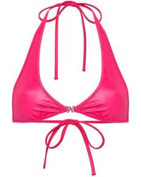 Palm Angels - Monogram-Plaque Bikini Top - Lyst