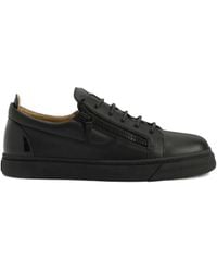 Giuseppe Zanotti - Frankie Zip-Detail Leather Sneakers - Lyst
