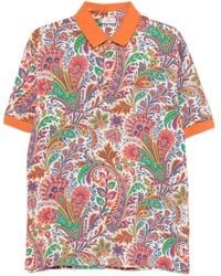 Etro - Paisley Print Polo - Lyst