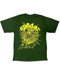 Sp5der - Spider Web-Print T-Shirt - Lyst