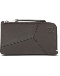 Loewe - Puzzle Edge Calfskin Panelled Zip Cardholder - Lyst