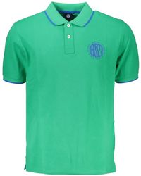 North Sails - Logo-Print Cotton Polo Shirt - Lyst