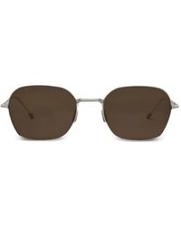 Thom Browne - Eckige Sonnenbrille Aus Titan - Lyst