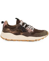 Flower Mountain - Yamano 3 Suede-Panel Sneakers - Lyst
