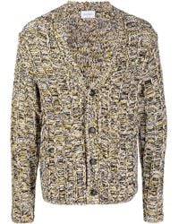 Ferragamo - Chunky-Knit V-Neck Cardigan - Lyst