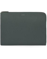 Smythson - Small Panama-Leather Laptop Case - Lyst