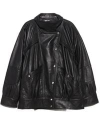 Bimba Y Lola - Leather Jacket With Volume - Lyst