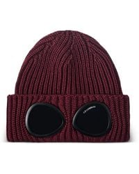 C.P. Company - Goggle Ribbed-Knit Beanie Hat - Lyst