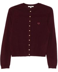 Maje - Button-Fatening Embroidered Cardigan - Lyst