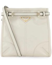 Prada - Mini Bonnie Buckle-Detail Crossbody Bag - Lyst