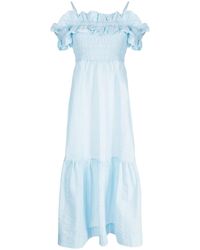 knee length dresses for ladies 3D Jacquard Open Back Midi Dress