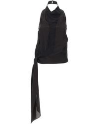 Entire studios - Halterneck- Sash Top - Lyst