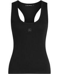 KARL LAGERFELD - Autograph Ribbed Tank Top - Lyst