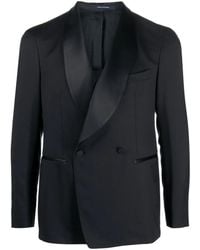 Tagliatore - Virgin-Wool Double-Breasted Blazer - Lyst