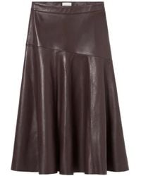 Claudie Pierlot - Mid-Length Leather Skirt - Lyst