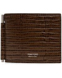Tom Ford - Lizard-Effect Money-Clip Wallet - Lyst