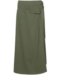 Lemaire - Midi-Rok Met Textuur - Lyst