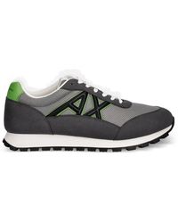 ARMANI EXCHANGE - Logo-Patch Panelled Sneakers - Lyst