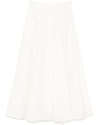 Elie Saab - Poplin Midi Skirt - Lyst