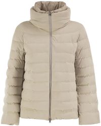 Herno - Padded Calf Suede-Effect Jacket - Lyst
