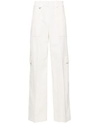 BOSS - Wide-Leg Twill Trousers - Lyst
