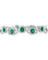 HYT Jewelry - Emerald And Diamond Tennis Bracelet - Lyst