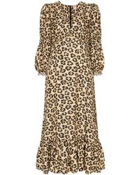 Shrimps Jurk Met Luipaardprint - Bruin