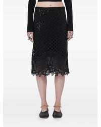 Max Mara - Sequin-Embellished Open-Knit Skirt - Lyst