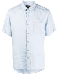 Vince - Short-sleeved Linen Shirt - Lyst