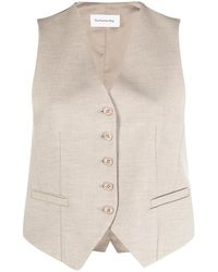 Frankie Shop - Neutral Gelso Waistcoat - Women's - Rayon/tm/wool - Lyst
